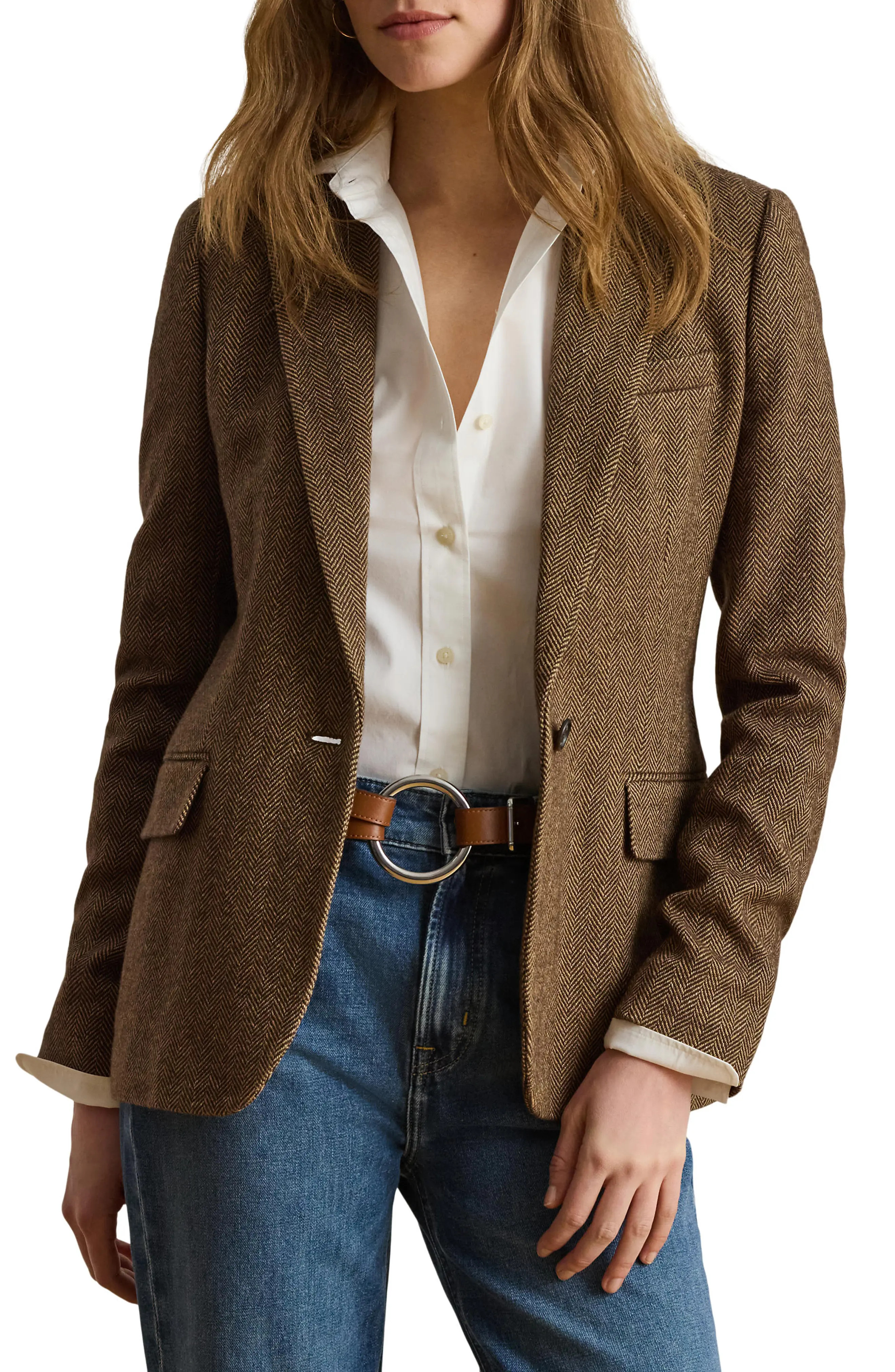 Lauren Ralph Lauren Herringbone Blazer (Women) | Nordstrom | Nordstrom