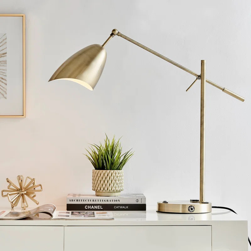 Munson Adjustable Metal USB Desk Lamp | Wayfair North America