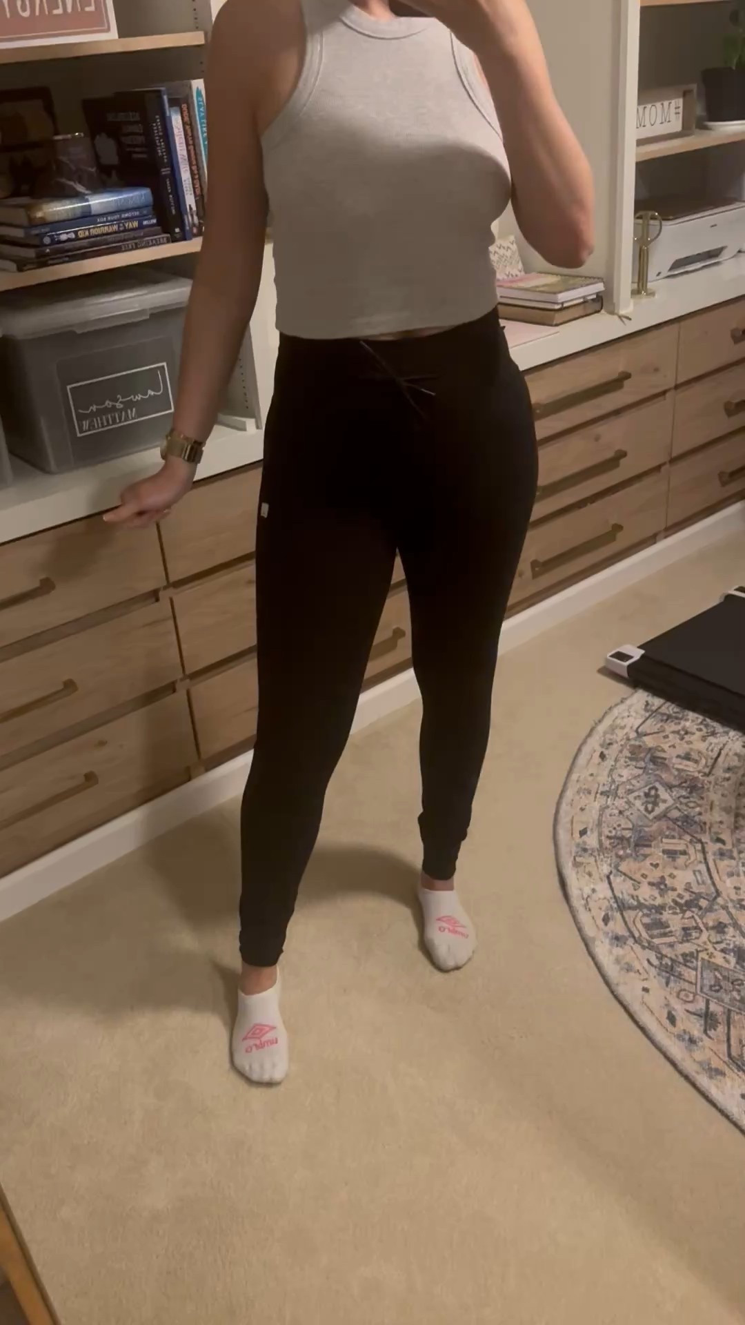 I can’t express to you how much I love these leggings. I have probably 30+ pairs of leggings in my closet right now and I purge often, these are by far my favorite. They’re so flattering, they’re great for lounging or for working out. I love the waist and the ankle detail. They fit like a glove and I don’t even have to wash them in any special way, they stay looking brand new. I used the size predictor and it was spot on, I’m wearing a medium long! 

Also, this tank is one of my fave. I wear it on repeat and it’s on sale for $8. I am wearing a size small. 

#LTKActive #LTKFindsUnder100 #LTKSaleAlert