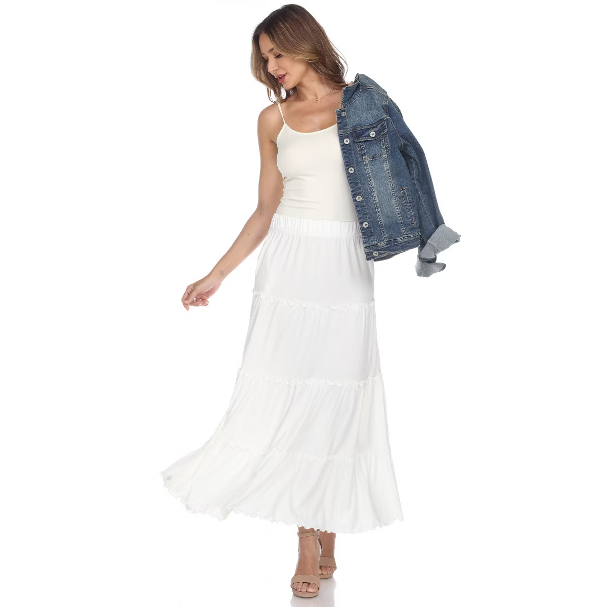 Whitemark Tiered Maxi Skirt | Target