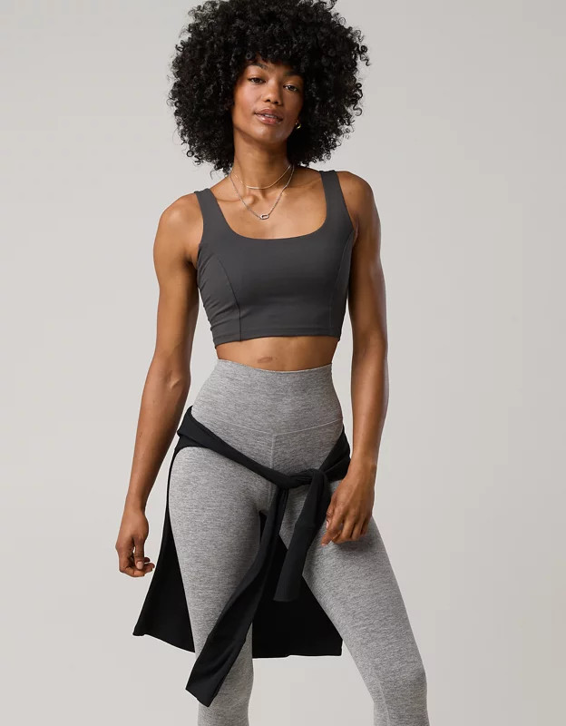 OFFLINE By Aerie The Hugger Square Neck Longline Sports Bra | Aerie
