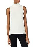 Anne Klein Women's Sleeveless Turtleneck Sweater, Anne White, M | Amazon (US)