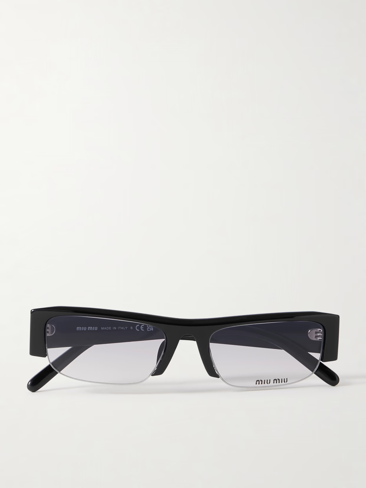 Miu Miu Eyewear - Vedette Square-frame Acetate Sunglasses Glasses - Black | NET-A-PORTER (US)