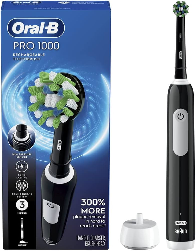Oral-B Pro 1000 Rechargeable Electric Toothbrush, Black | Amazon (US)