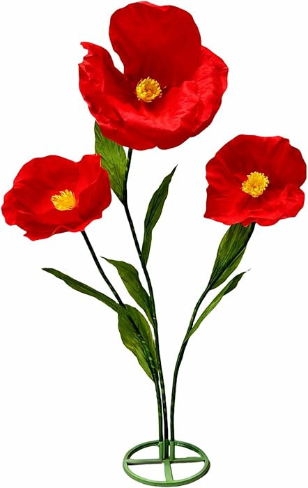 Giant Fake Artificial Flowers Decoracion Set - 5.9 Ft Adjustable Waterproof 3D Paper Faux Large F... | Amazon (US)