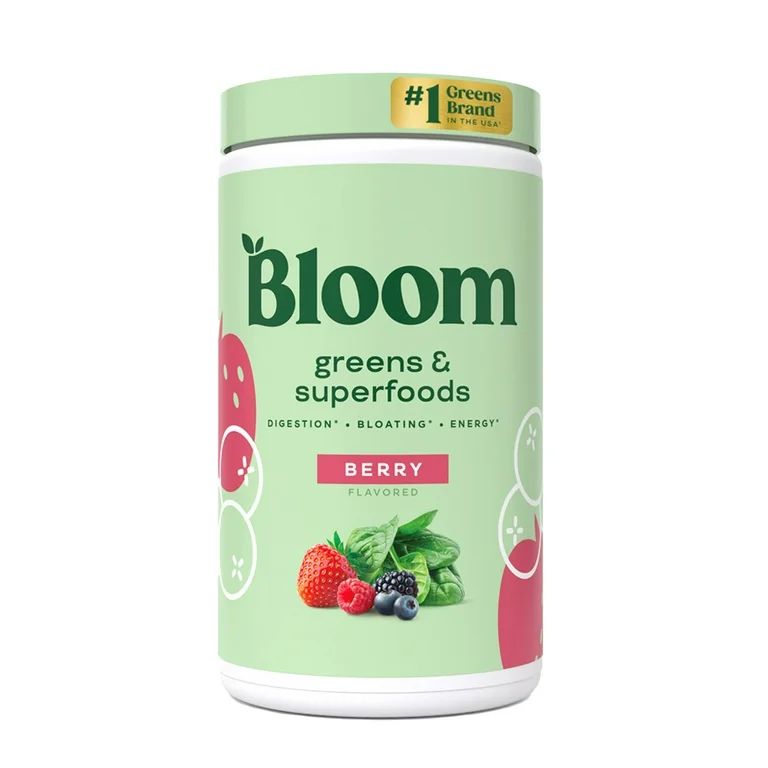 Bloom Nutrition Greens & Superfoods Powder, Mixed Berry, 25 Servings - Walmart.com | Walmart (US)