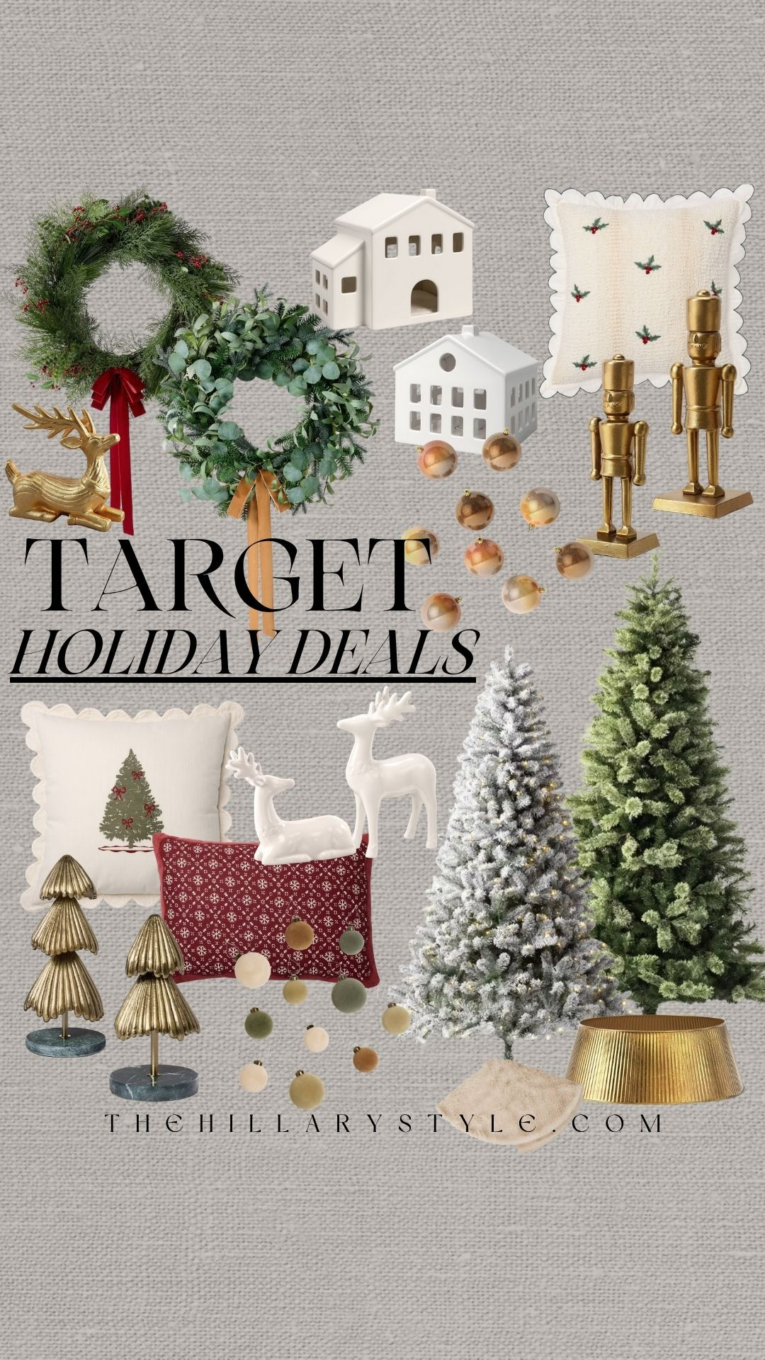 The Holiday Home Haul: Target Deals Up to 40% Off 🎁
The holiday season is here, and it's time for a festive decor refresh! Target is delivering major Christmas savings with deals up to 40% off on everything you need to create a cozy, curated winter wonderland. This haul is giving all the Luxe and Lavish vibes with soft, jewel-toned velvet ornaments and hints of champagne gold metallics, perfectly hitting the Moody Elegance and Curated Contrast trends.

Don't miss the cute Nutcrackercore pieces and the opportunity to stock up on affordable stocking stuffers and gift ideas! Get ready to embrace the Ralph Lauren Christmas aesthetic with these rich, sophisticated pieces without breaking the bank. Shop now before these trending deals disappear!

#TargetDeals #TargetStyle #HolidayDecor #ChristmasDecor #ChristmasDeals #VelvetPillows #JewelTones #HolidayHaul #ShopTheSales #TheHillaryStyle #GiftIdeas 

   

#LTKHoliday #LTKHome #LTKSeasonal #LTKHoliday #LTKHome #LTKSaleAlert