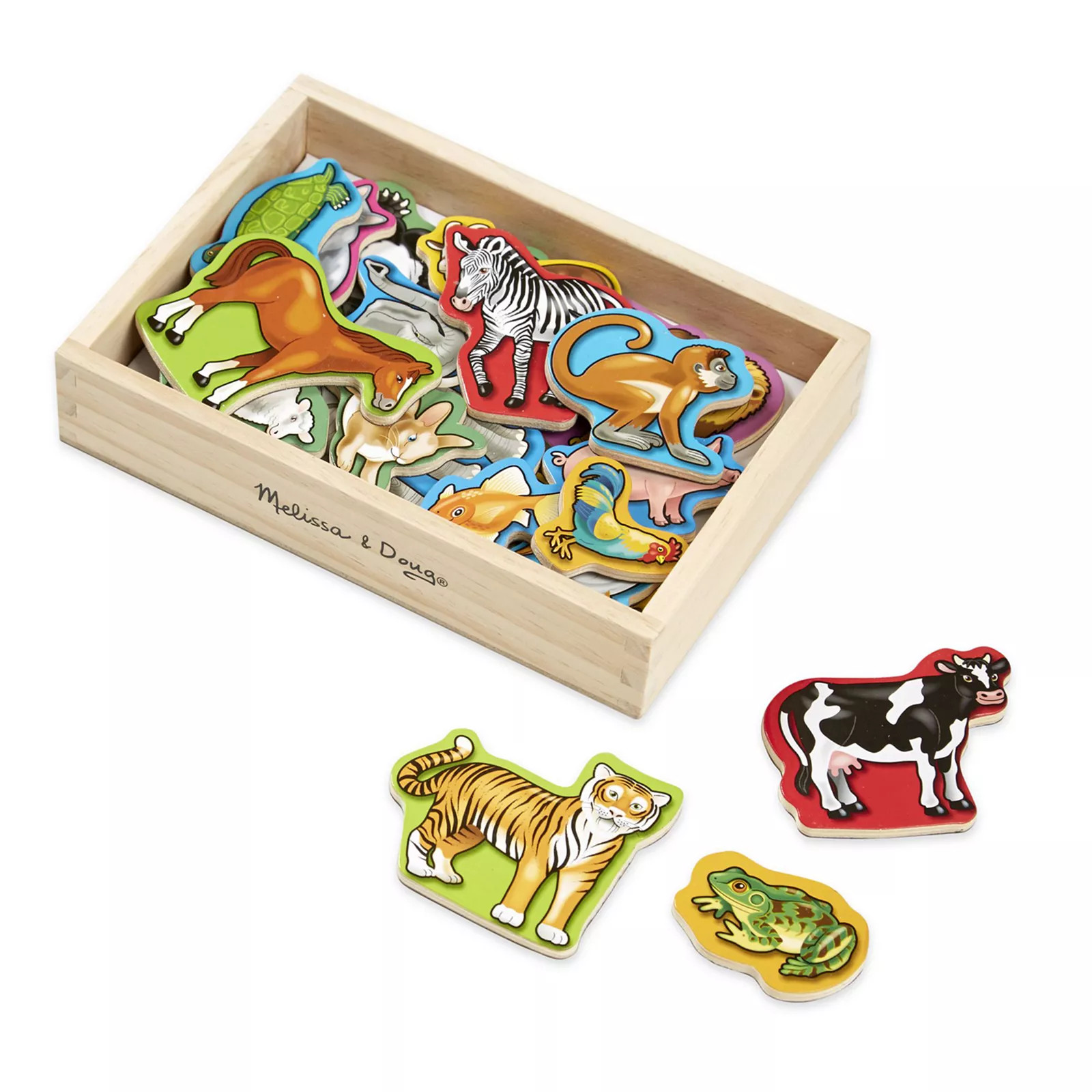 Melissa & Doug Magnetic Wooden Animals Set, Multicolor | Kohl's