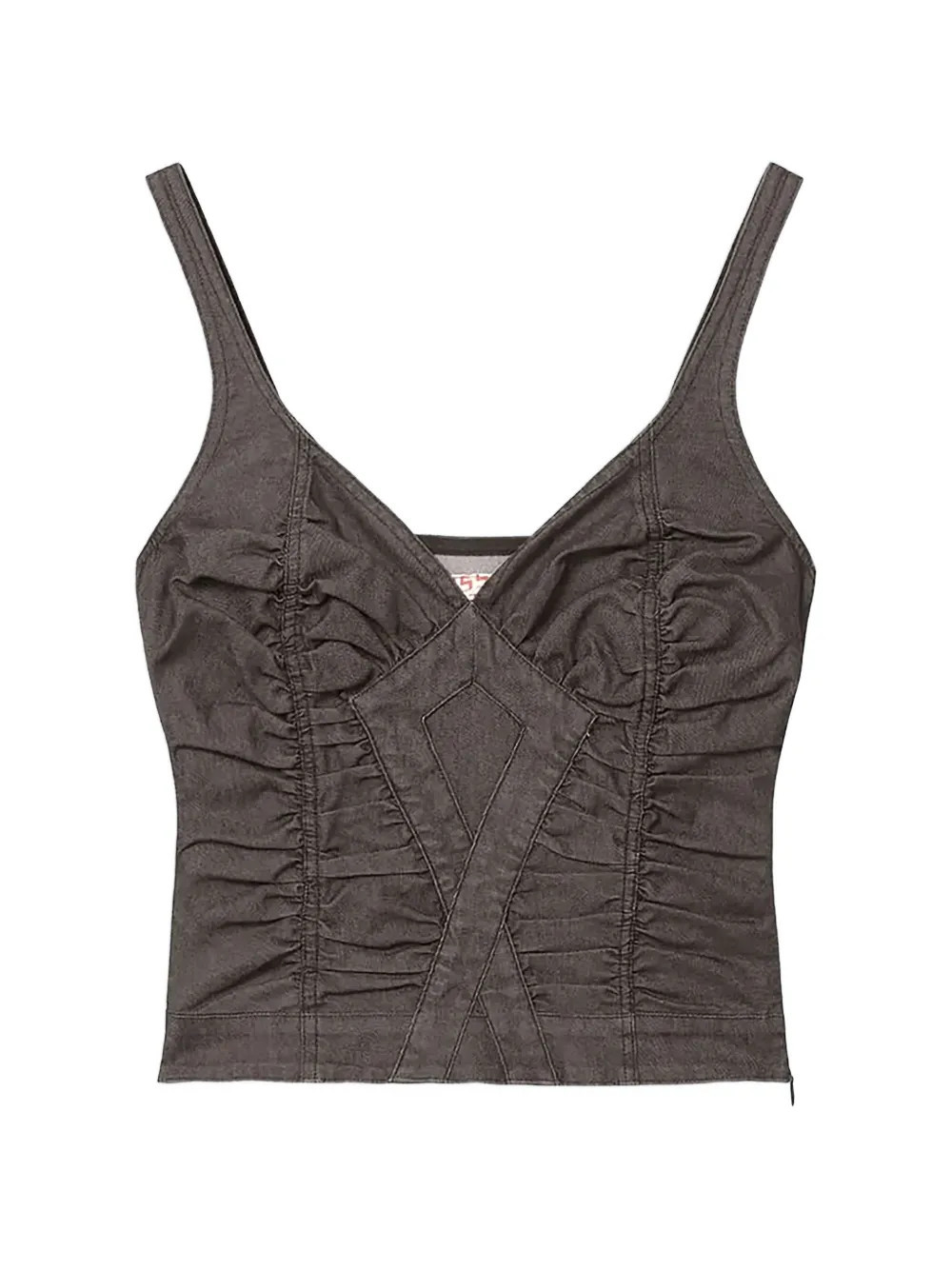 Miss Sixty ruched tank top - Black | Farfetch Global
