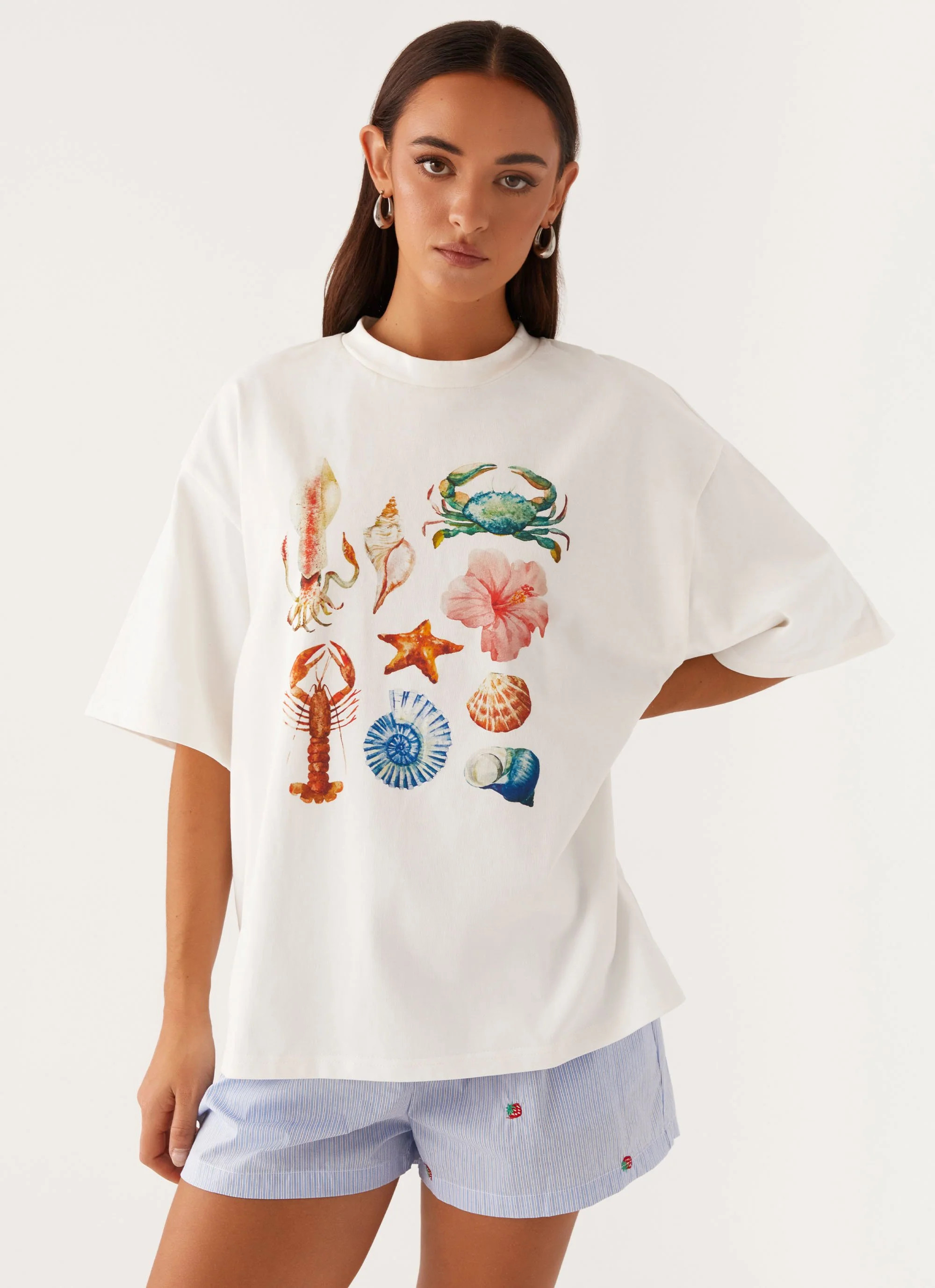 Born to Have Fun Oversized Tee - White | Peppermayo (Global)