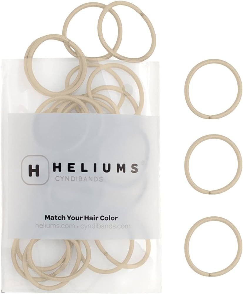 Heliums Small Hair Elastics - Light Blonde - 1 Inch, 2mm Hair Ties For Fine Hair and Kids - Ponyt... | Amazon (US)