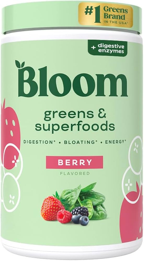 Bloom Nutrition Superfood Greens Powder, Digestive Enzymes with Probiotics and Prebiotics, Gut He... | Amazon (US)