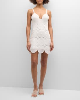 Beep Beep Crochet Mini Dress | Neiman Marcus
