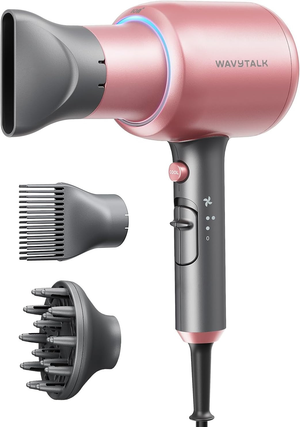 Wavytalk Blown Away Ionic Hair Dryer with Diffuser for Curly Hair | Amazon (US)