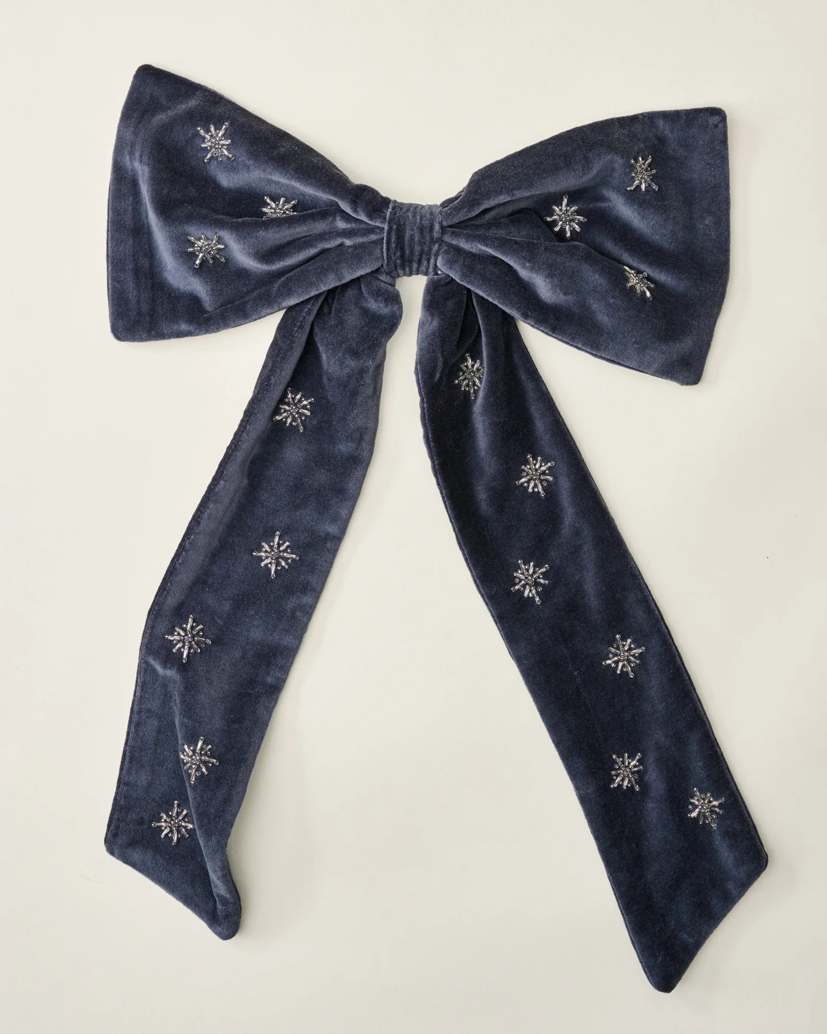 Noella Hand-Beaded Velvet Bow Tree Topper | Magnolia