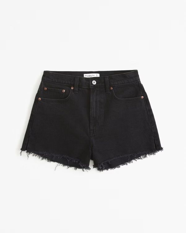 Women's Curve Love High Rise Mom Short | Women's Bottoms | Abercrombie.com | Abercrombie & Fitch (US)