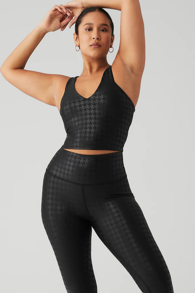 Airlift Glimmer Houndstooth Real Bra Tank | Alo Yoga (US)