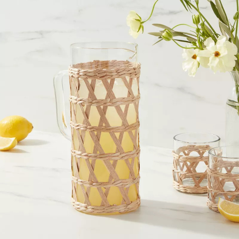 Target/Kitchen & Dining/Serveware/Pitchers‎Shop all Threshold65oz Glass Natural Wrapped Beverag... | Target