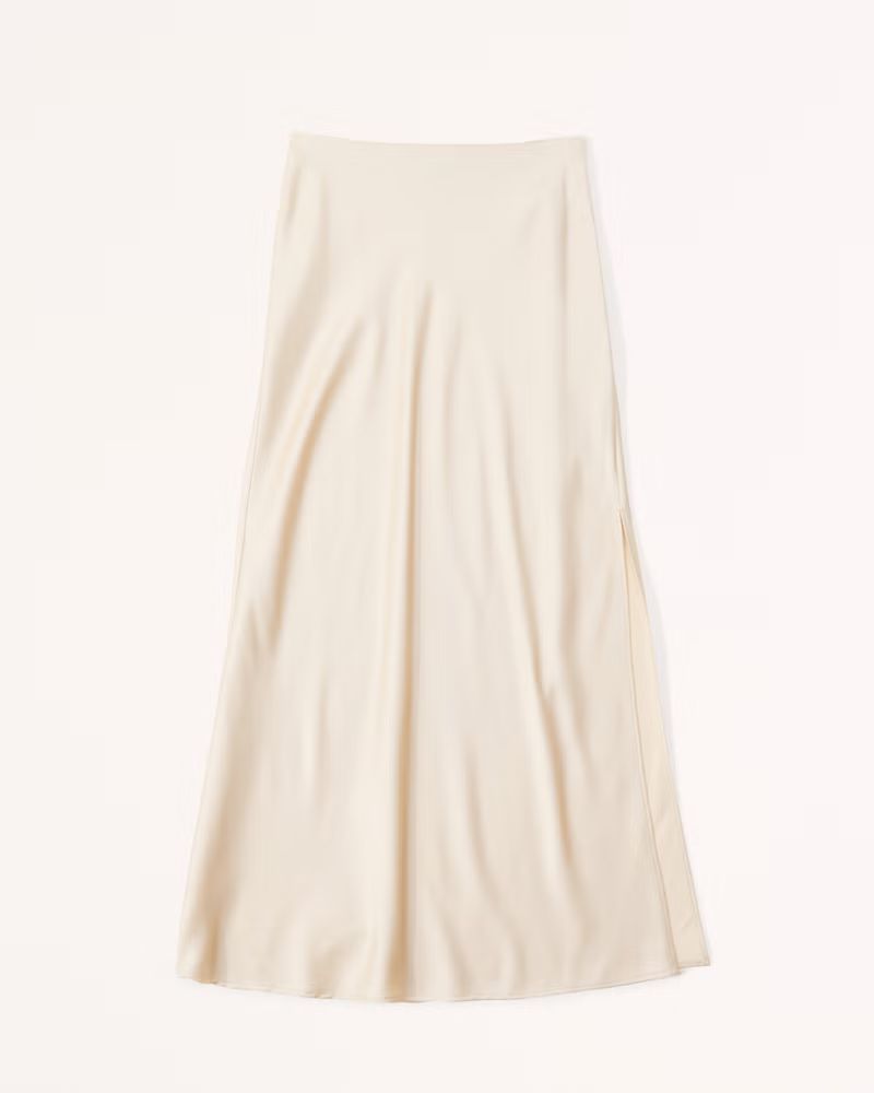 Women's Elevated Satin Maxi Skirt | Women's Bottoms | Abercrombie.com | Abercrombie & Fitch (US)
