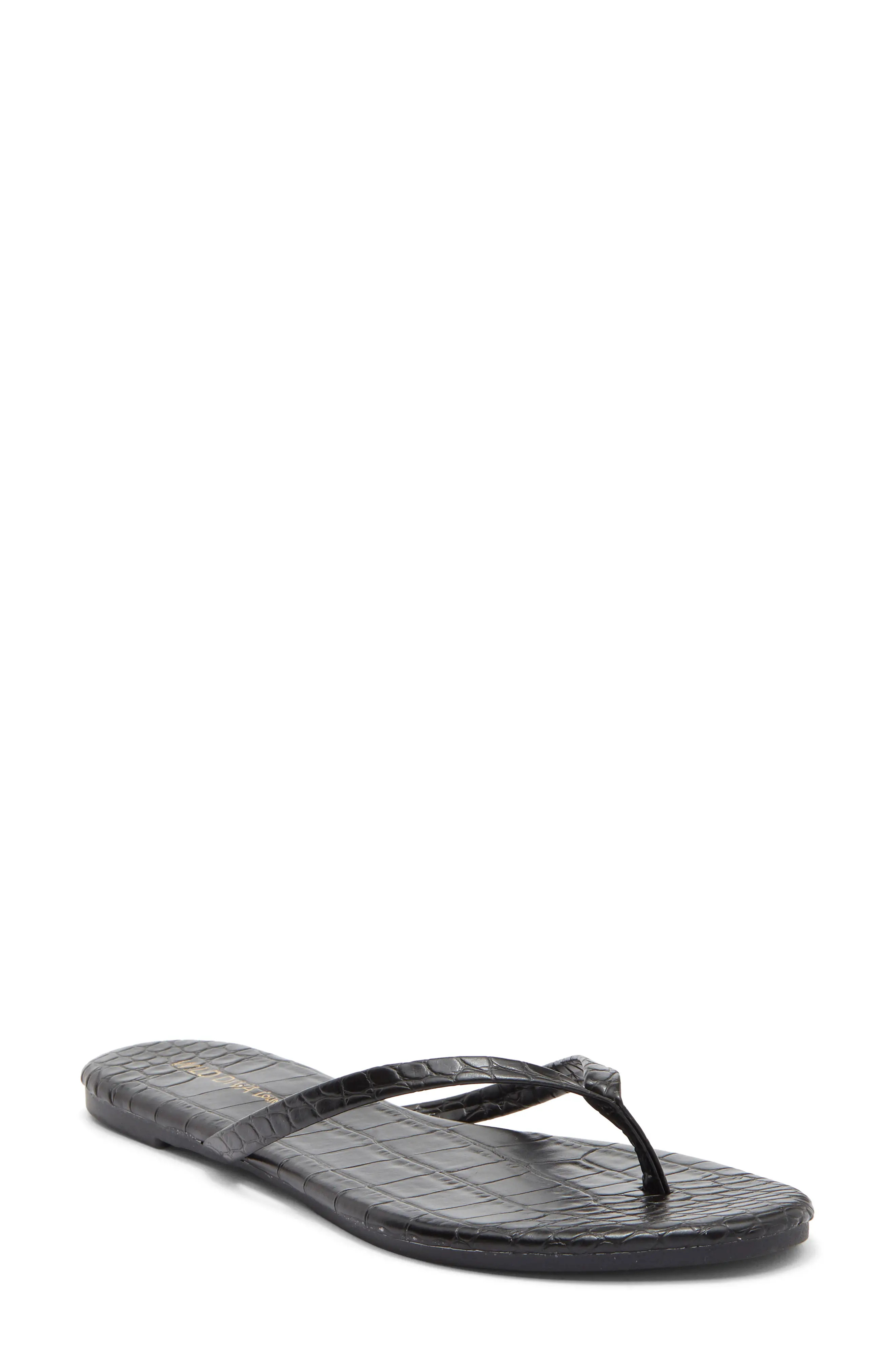 WILD DIVA LOUNGE Bellen Faux Leather Croc Embossed Flip Flop (Women) | Nordstromrack | Nordstrom Rack