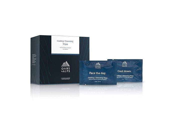 Oars + Alps Face and Body Wipes, Dermatologist Tested Skin Care Infused with Caffeine and Menthol... | Amazon (US)