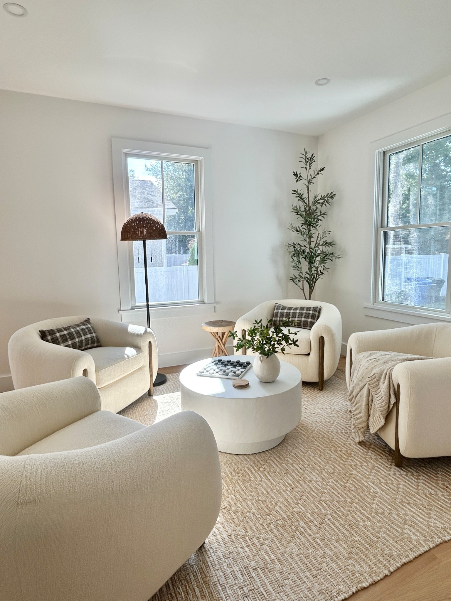 Seating area.  Cozy, cream accent chairs.

#accentchairs

#LTKHome