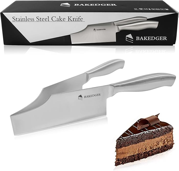 Bakedger Cake knife slicer and cutter server stainless steel serving knife for Birthday party Wed... | Amazon (US)