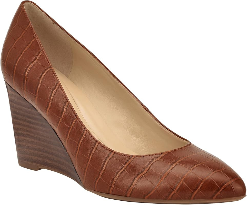 Juliet Holy Womens Wedges Pointed Toe Slip On Office Wedding High Heels Summer Dress Pumps Shoes | Amazon (US)