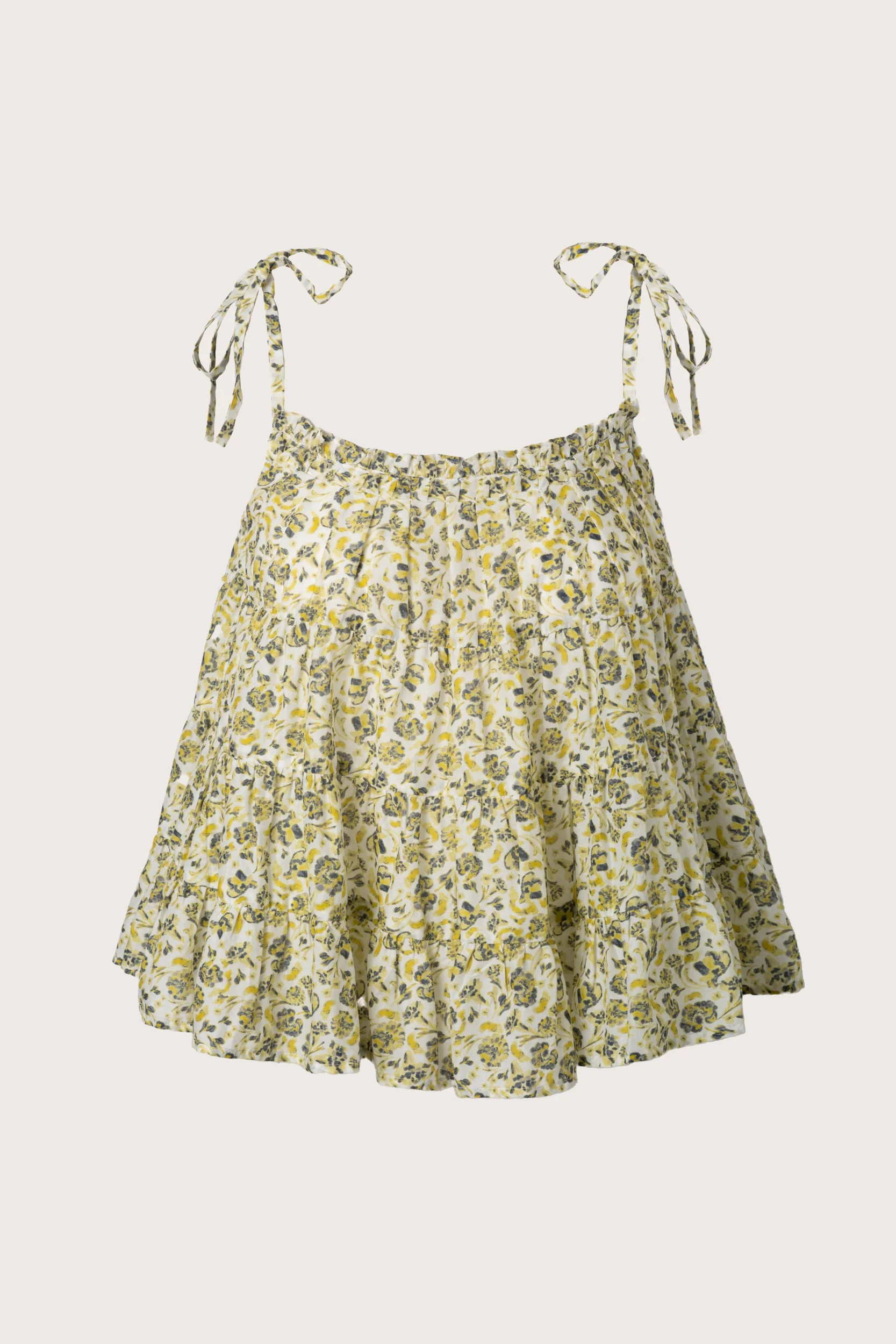 Saaz Top in Lime Floral Print | Merlette NYC