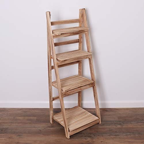 Milltown Merchants Ladder Shelf - Distressed Bookshelf - Rustic Ladder Bookshelf - Leaning Booksh... | Amazon (US)