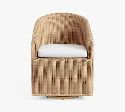 Huntington Slope Arm Swivel Outdoor Dining Chair   Natural · Individual  $749    FinishFinish:  ... | Pottery Barn (US)