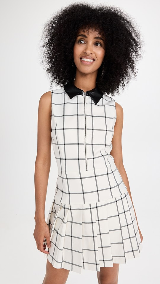 alice + olivia Ellis Zip Front Plaid Dress | SHOPBOP | Shopbop