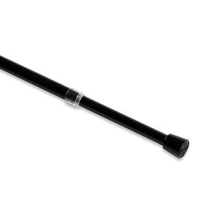 7/16 in. Round Spring Tension Rod 28 in. - 48 in. in Black | The Home Depot
