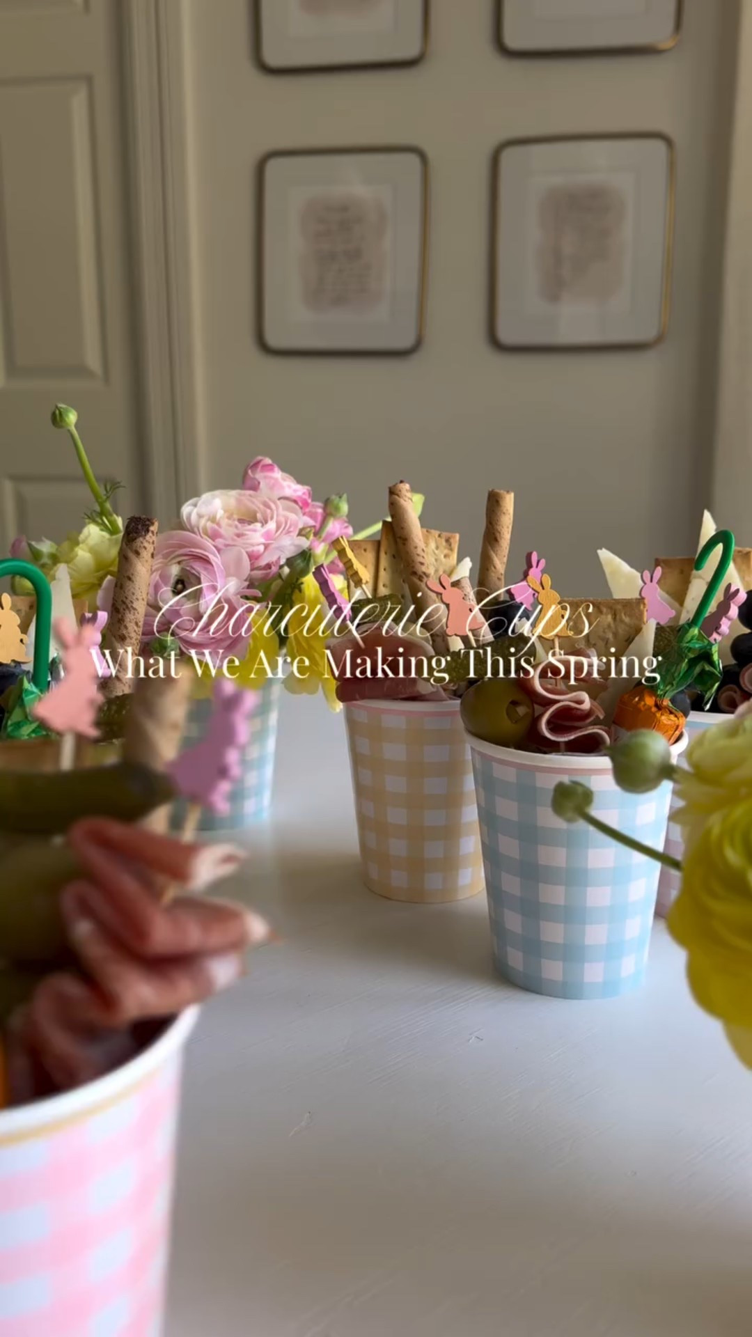 Spring party goals: Charcuterie Cups! 🌸🧀 These cuties are perfect for grabbing off the platter and mingling. Plus, you can customize them with fun picks and chocolate umbrellas 🐰☂️

#easteriscoming #holidaycharcuterie #charcuteriecups #easterhosting #easterbunny