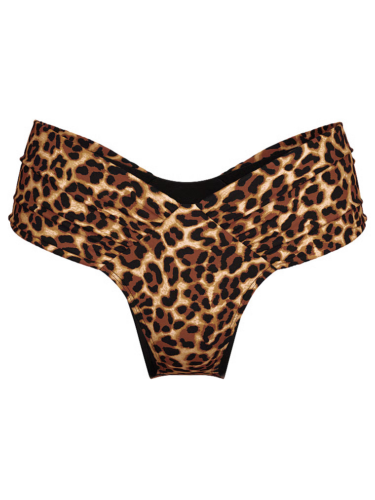 Buy Essential V-Front Ruched Itsy Bikini Bottom, True Cat - Order Bikini Bottom online - Victoria... | Victoria's Secret (US / CA )