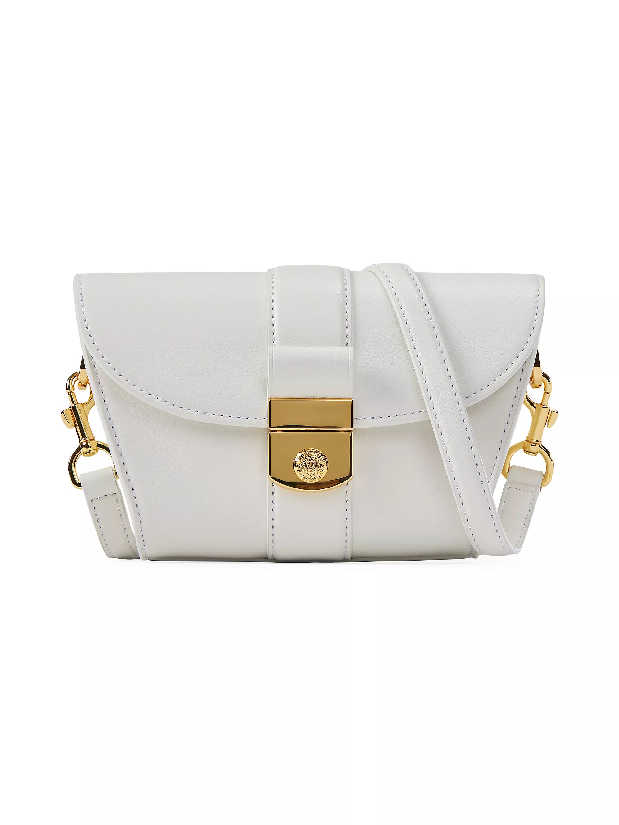Shop Veronica Beard Small Leather Saddle Bag | Saks Fifth Avenue | Saks Fifth Avenue