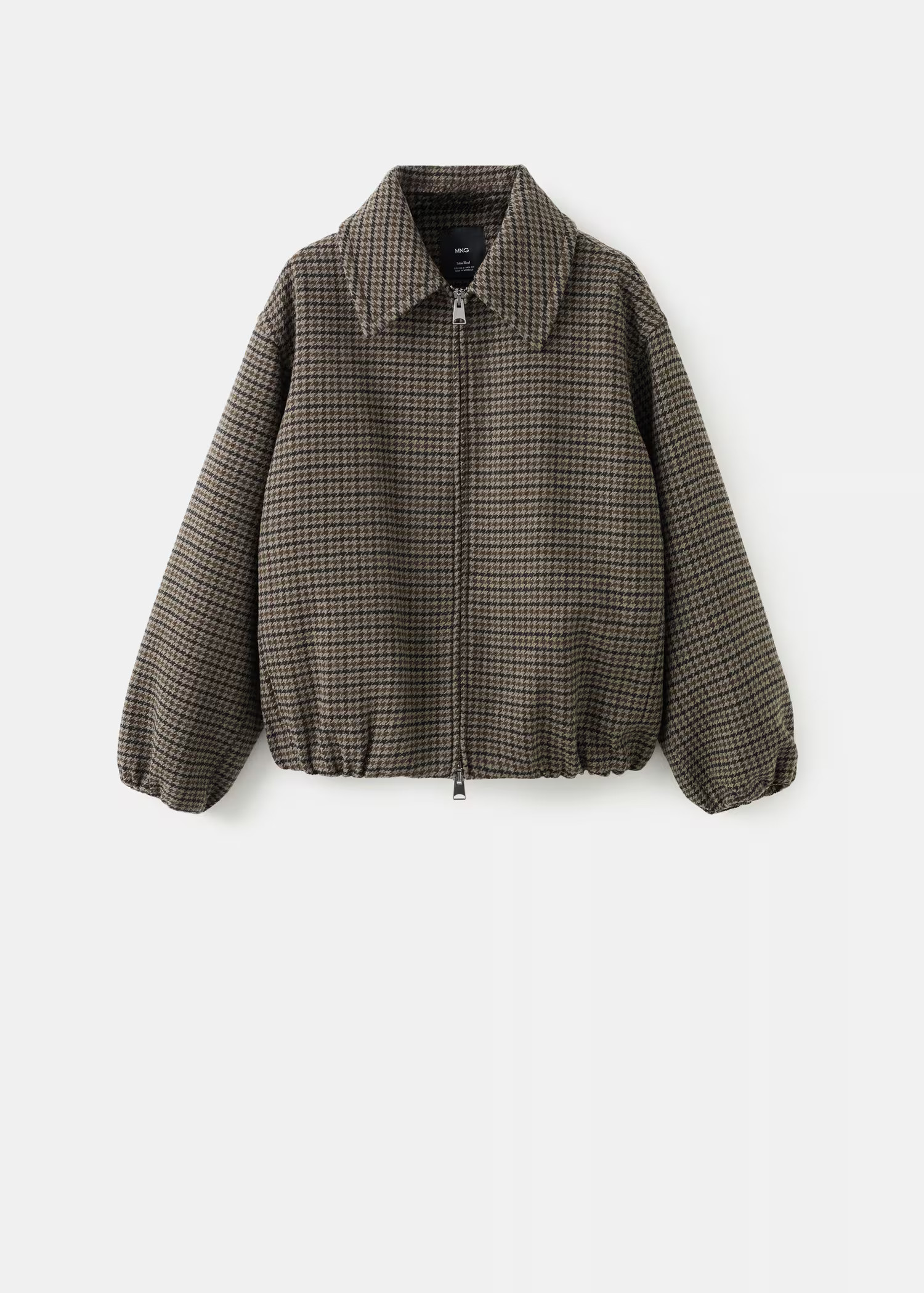 Houndstooth wool jacket | MANGO (UK)