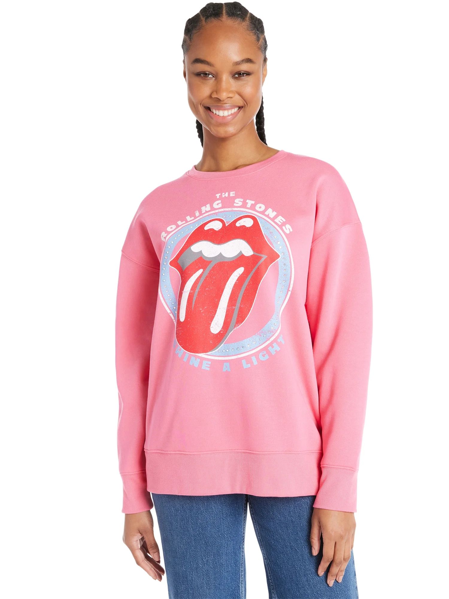 Time and Tru Women’s Rolling Stones Graphic Sweatshirt, Sizes S-XXL | Walmart (US)