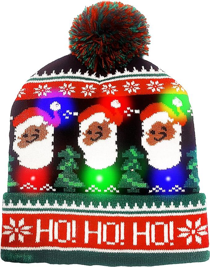 Christmas Hat Beanie Hat White Elephant Gifts Funny Gag Gifts Novelty Party Favors Women Men Adul... | Amazon (US)
