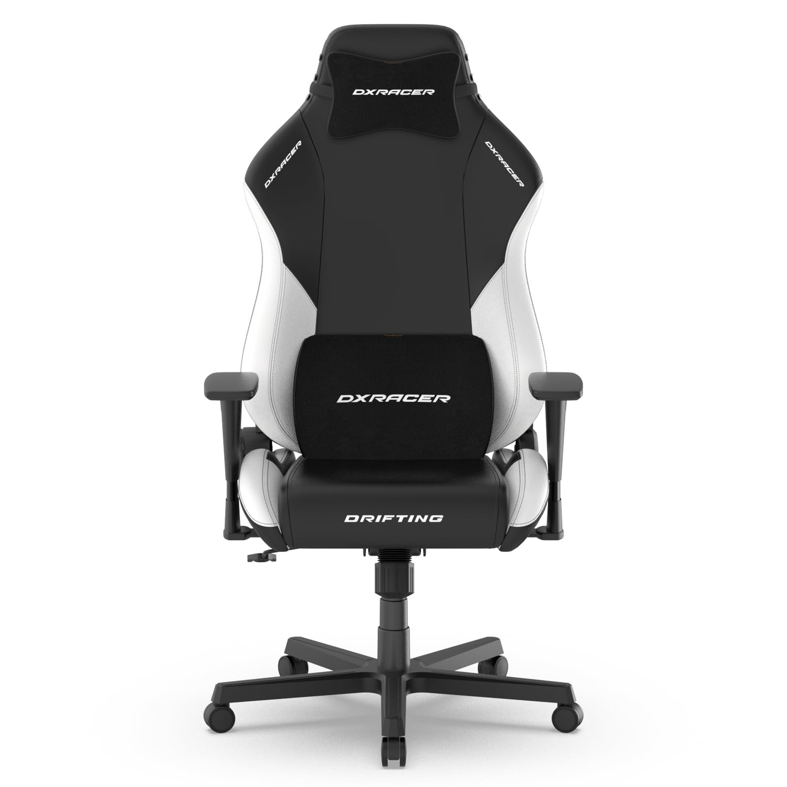DXRacer Drifting L Ergonomic Video Gaming Chair with Lumbar Support and Headrest, Office Reclining Computer Chair for Adults, Racing Style Height Adjustable (EPU Leatherette, Black White) | Amazon (US)