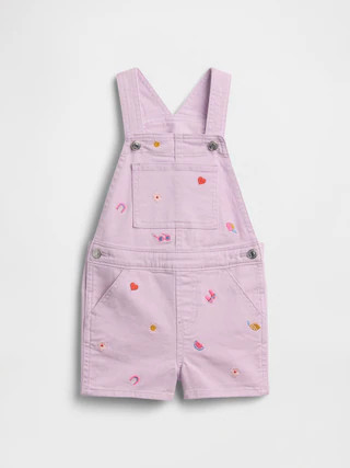 babyGap Embroidered Denim Shortalls | Gap Factory