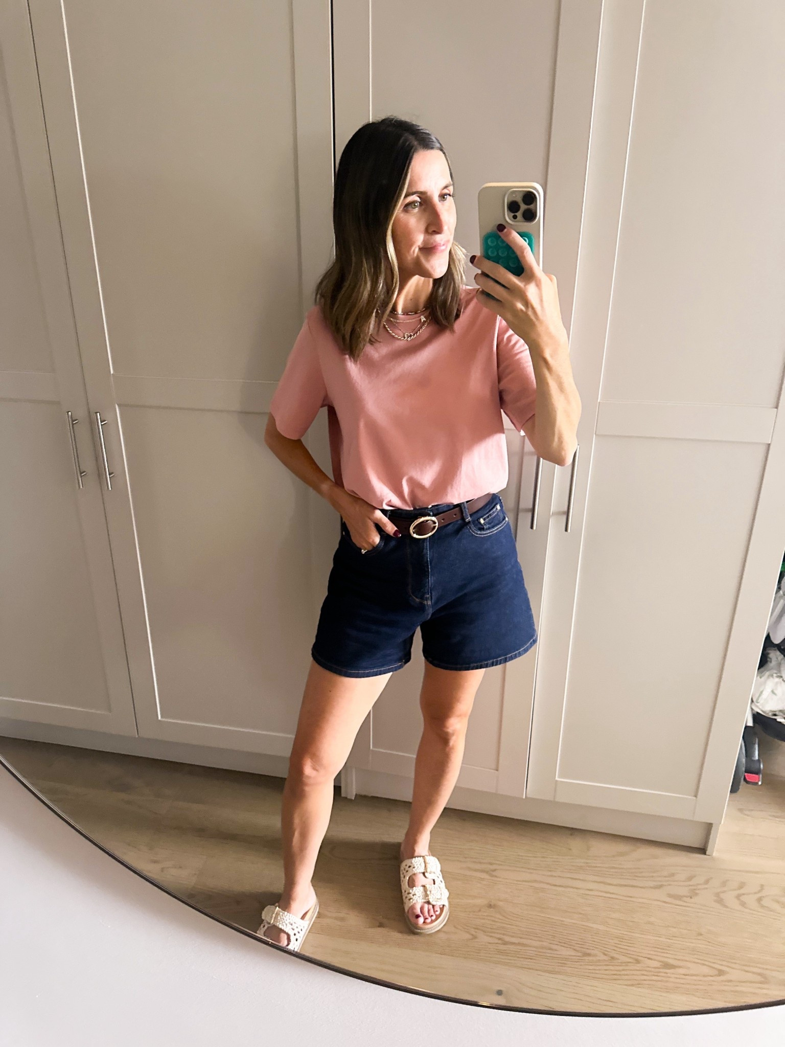 Obsessed with these basic tees! Shorts are the “mom short” from Zara  

Stockholm outfit  