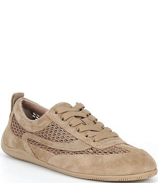 Cable Suede and Mesh Retro Sneakers | Dillard's