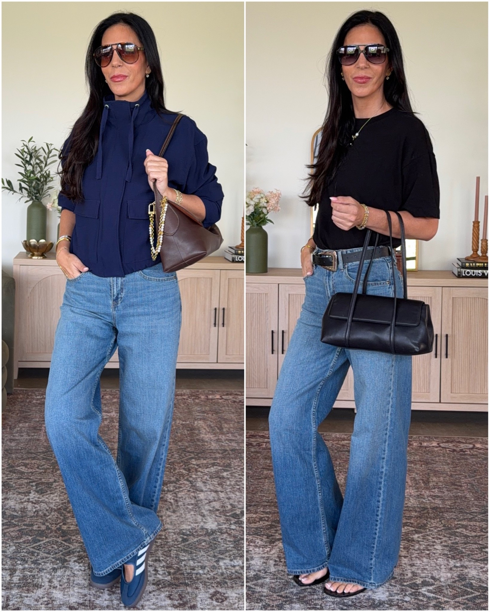 The summer version of the denim sweatpants. 
Linen Blend denim- size 27 
Target jacket - small 
Target tee- small