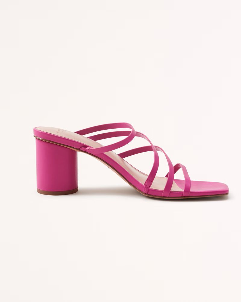 Strappy Circular Heels | Abercrombie & Fitch (US)