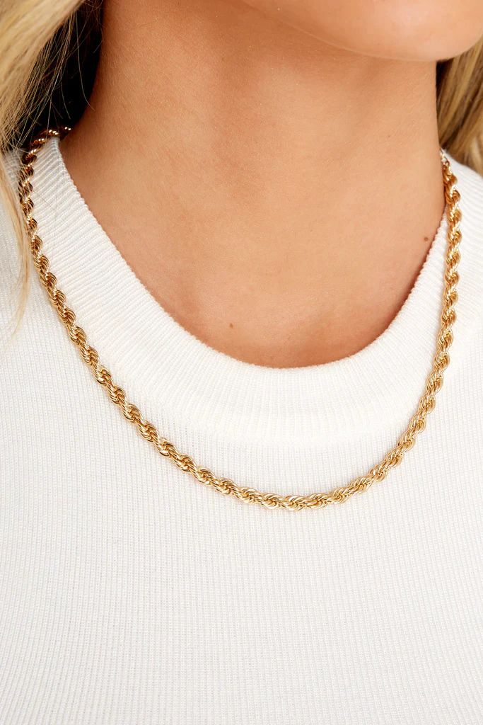 Well Done Gold Chain Necklace | Red Dress 