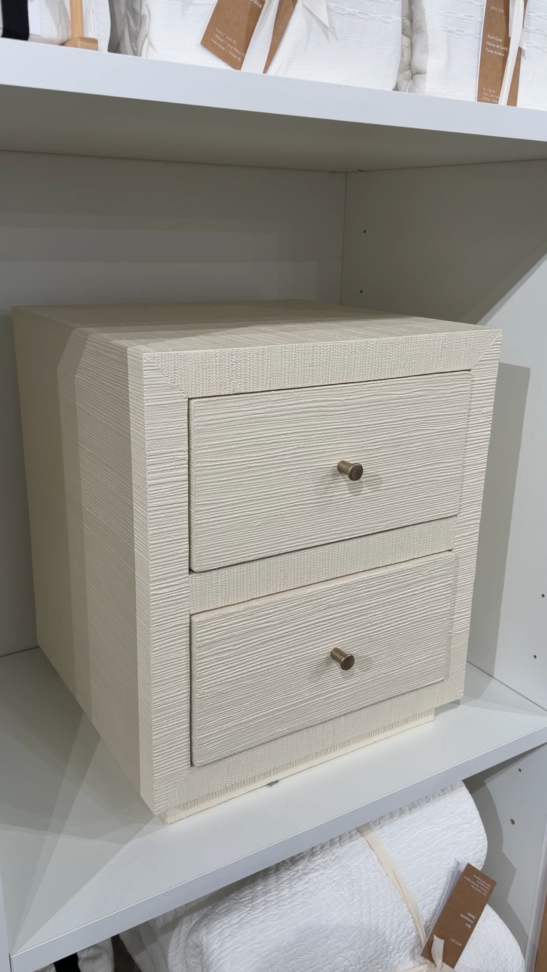 Small beside table! 🙌🏻 The Mayson Painted Grasscloth Nightstand from West Elm blends a modern coastal look with beautiful textured detail. 🤍 Its slim profile keeps the space feeling light, while the two drawers offer practical storage for books, chargers, and nighttime essentials. Linked it here! ✨#WestElm #Nightstand #BedsideTable

#LTKSaleAlert #LTKHome