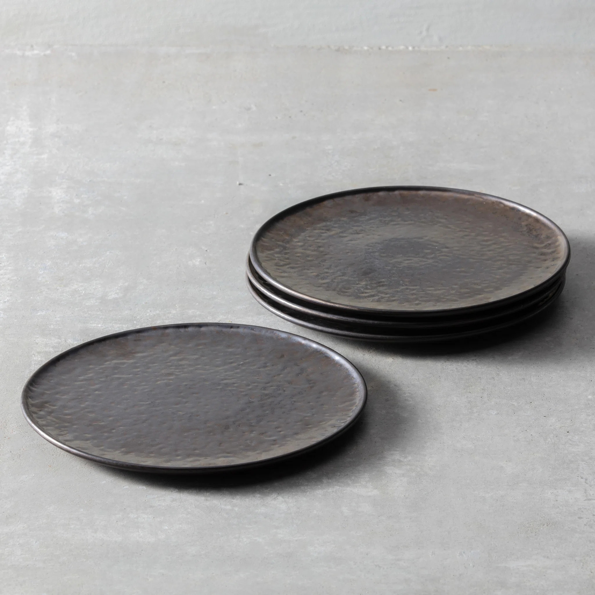 Fortessa Nivo Stoneware, 10.25" Dinner Plate Set of 4, Moon | Wayfair North America