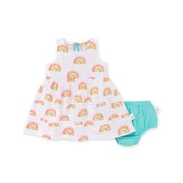 Sunset Rainbow Organic Cotton Girl Dress | Burts Bees Baby