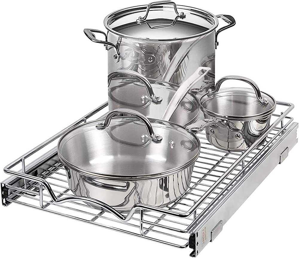 Hold N’ Storage Pull Out Cabinet Drawer Organizer, Heavy Duty-with 5 Year Limited Warranty- Sli... | Amazon (US)